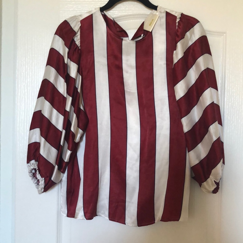 Anthropologie Mauve striped top